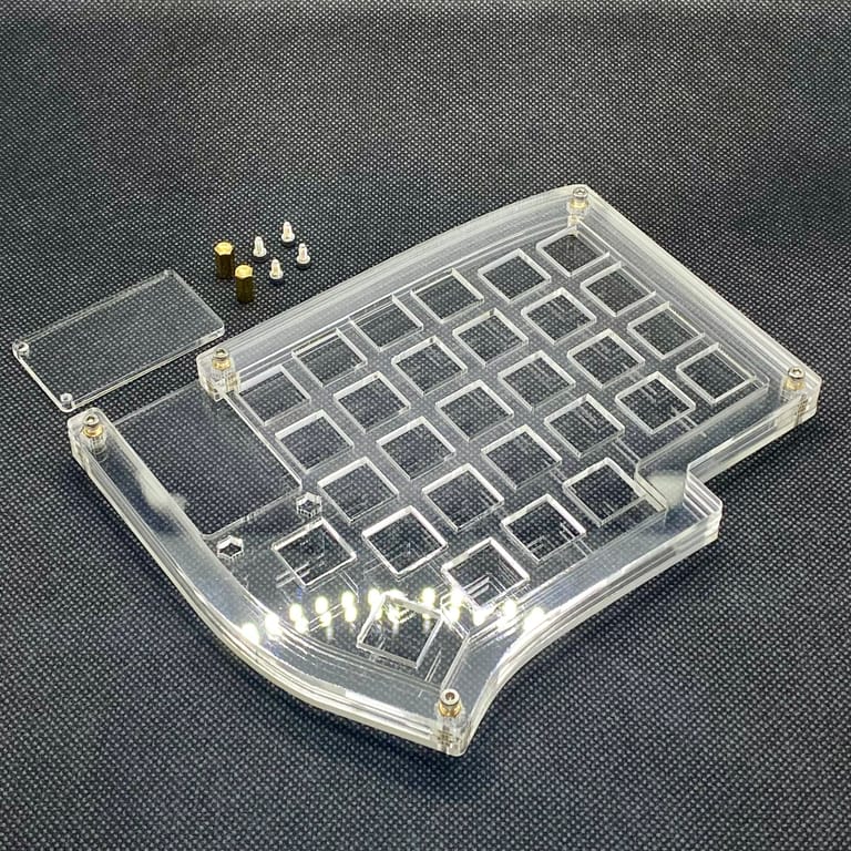 Lily58 Pro Stacked Acrylic Mid-Profile Case Kit